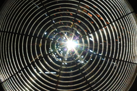 ray of light passes through the roof of the houseの写真素材
