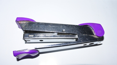 purple staplerの写真素材