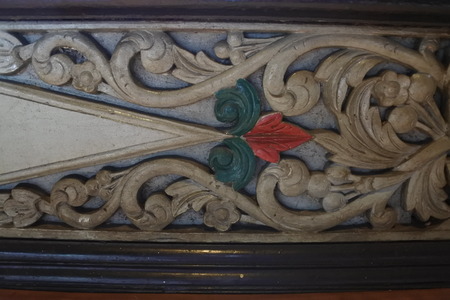 wood carvings typical Borneoの写真素材