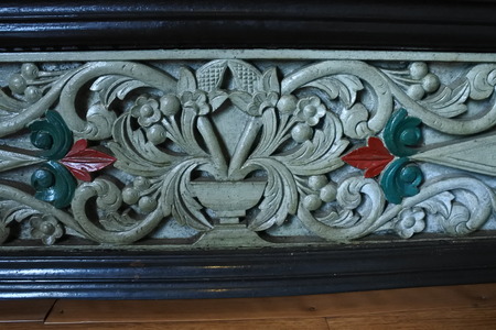 wood carvings typical Borneoの写真素材