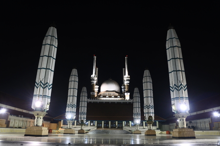 Masjid Agung Jawa Tengah , This mosque is located in Semarang Regency and is the largest mosque in Central Javaの写真素材