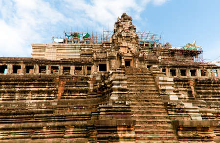 The Angkoran temple of Baphuon has been the subject on ongiong restoration for nearly 100 years now.の写真素材