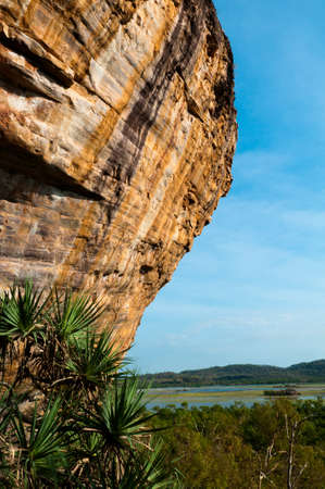 A cliffside in the Australian outbackの写真素材
