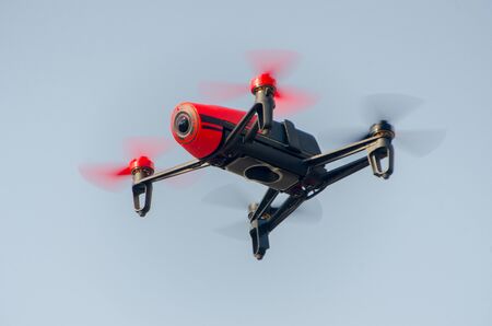 Bangkok Thailand 18 April 2015: The Parrot Bebop is a consumer level unmanned aerial vehicle boasting a 14megapixel camera and designed for aerial photography.のeditorial素材