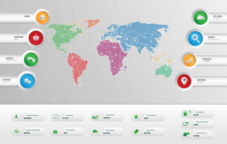 world info graphicのイラスト素材