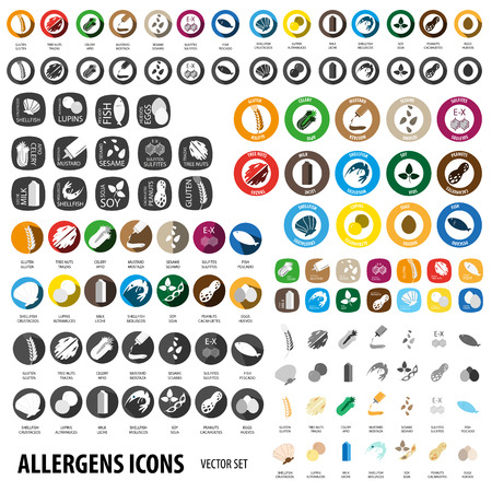 Allergens set for big businessのイラスト素材