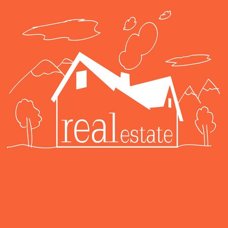 Kids Real estate background for businessのイラスト素材