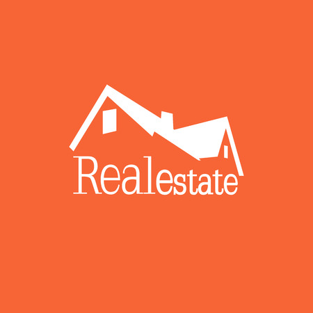 Orange Real estate backgroundのイラスト素材