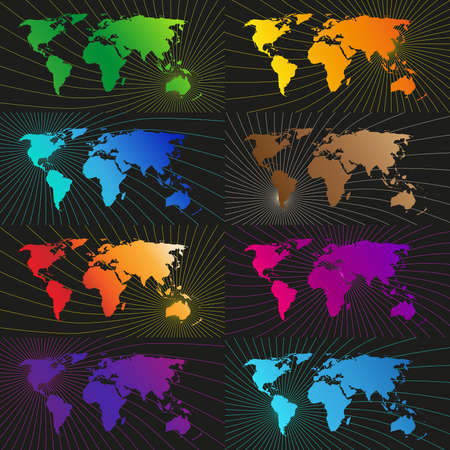 World map set for big businessのイラスト素材