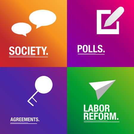Polls and Reforms for people backgroundのイラスト素材