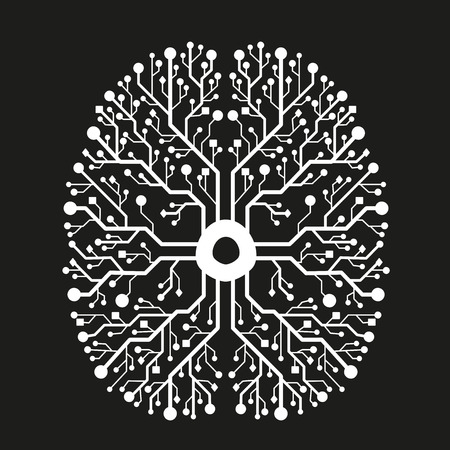 Digital brain connection backgroundのイラスト素材