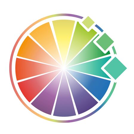 Color Wheel Worksheet for design elementsのイラスト素材