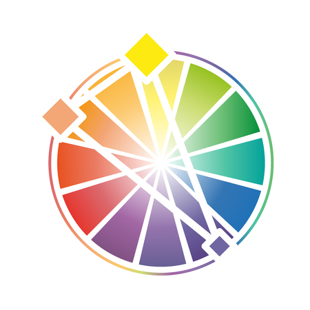 Color Wheel Worksheet vector illustrationのイラスト素材