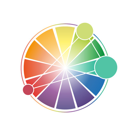 Color Wheel Worksheet for studentsのイラスト素材