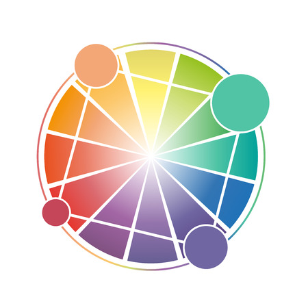 Color Wheel Worksheet for schoolのイラスト素材