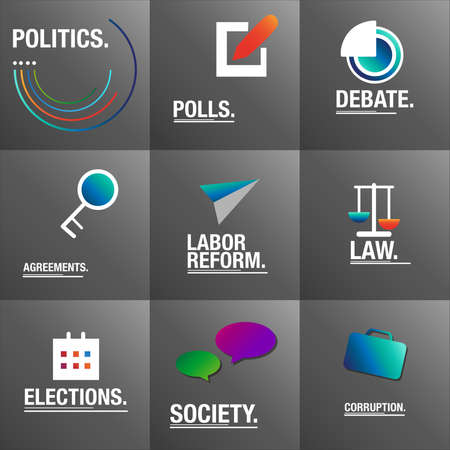 Politics background acerca corruption, laws and polls for the electionsのイラスト素材