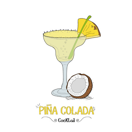 Pineapple cocktail bar for businessのイラスト素材