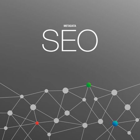 SEO metadata background for businessのイラスト素材