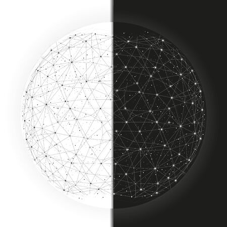 Duality worlds abstract background with constellation for businessのイラスト素材