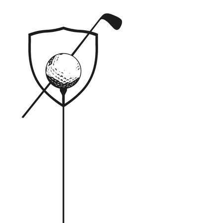 Illustration poster for golf competitionのイラスト素材