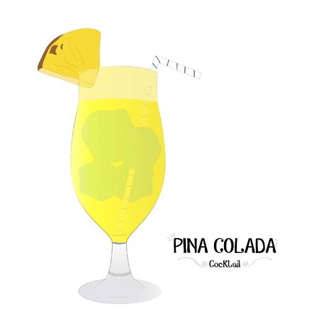 Pineapple cocktail graphic illustrationのイラスト素材