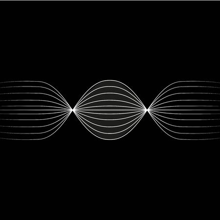 Horizontal white lines Abstract retro space backgroundのイラスト素材