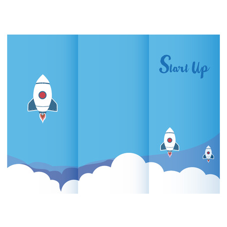 Start up triptych design for businessのイラスト素材