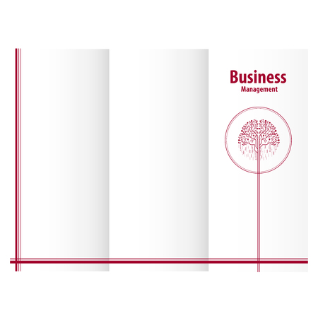 Tree logo design for business management triptychのイラスト素材