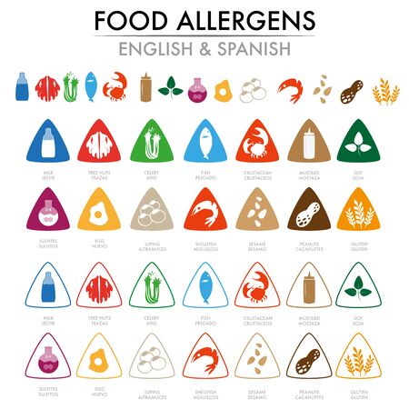 Digital Allergen information for a restaurant menuのイラスト素材