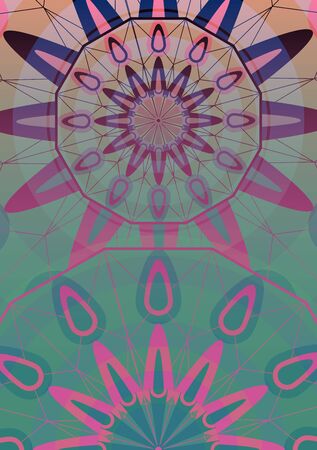 Pink mandala for school notebookのイラスト素材