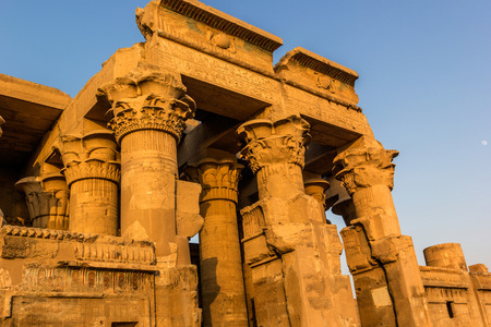 Temple of Kom Ombo During the sunrise, Egyptの写真素材