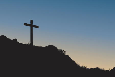 Silhouette of a cross, vectorのイラスト素材