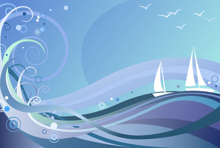Abstract ocean backgroundのイラスト素材