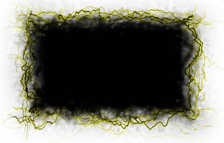 Black rectangle with a lightning borderの写真素材