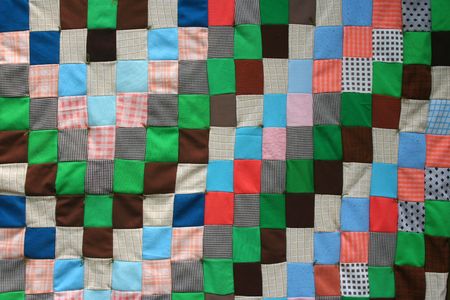 Homemade quilt texture