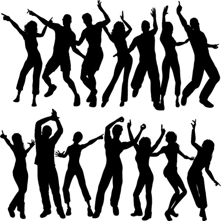 illustration characters male and female with a variety of stylesのイラスト素材