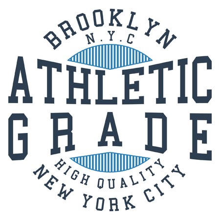 Graphic design athletic grade for t-shirtsのイラスト素材