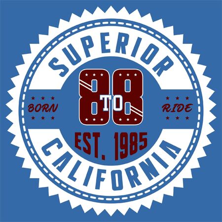 Design letters and numbers superior californiaのイラスト素材