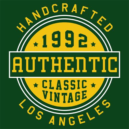 Design letters and numbers authentic classicのイラスト素材