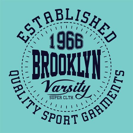 Design letters and numbers brooklyn varsity for t-shirtsのイラスト素材