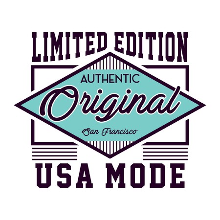 Design letters and numbers original usa mode for t-shirtsのイラスト素材