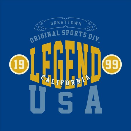 Design letters and numbers original sports usa for t-shirtsのイラスト素材