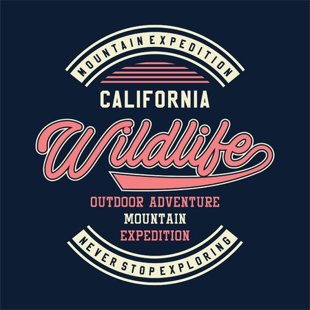 graphic for shirt and print MOUNTAIN EXPEDITION CALIFORNIAのイラスト素材