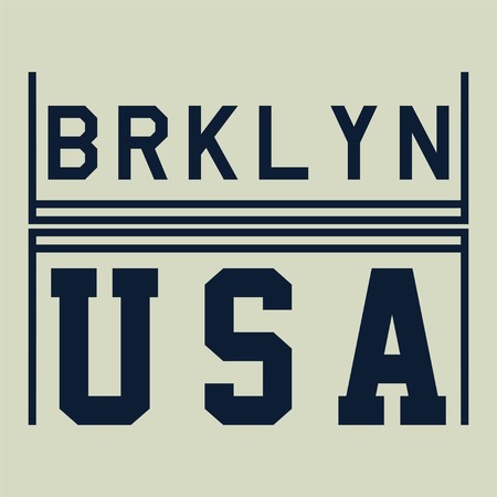graphic usa brooklyn for shirt and printのイラスト素材