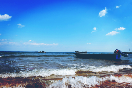 boats at seasideのeditorial素材