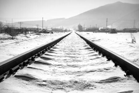 Snow railの写真素材