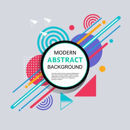 Abstract circle with badge geometric pattern design and background. Use for modern design, cover, decorated, flyer and  template.のイラスト素材