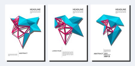 Modern geometry polygons design. Vector art for covers, presentations, template, leaflet, magazine, brochure, posters, flyers, decorated.のイラスト素材