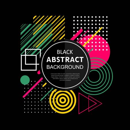 Abstract circle with badge geometric pattern design and background. Use for modern design, cover, decorated, flyer and  template.のイラスト素材