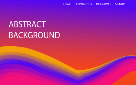 Modern Landing page Template - Fluid Abstract Design gradient background - stock vectorのイラスト素材